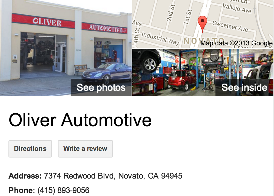 Oliver Automotive | Google Business View Novato