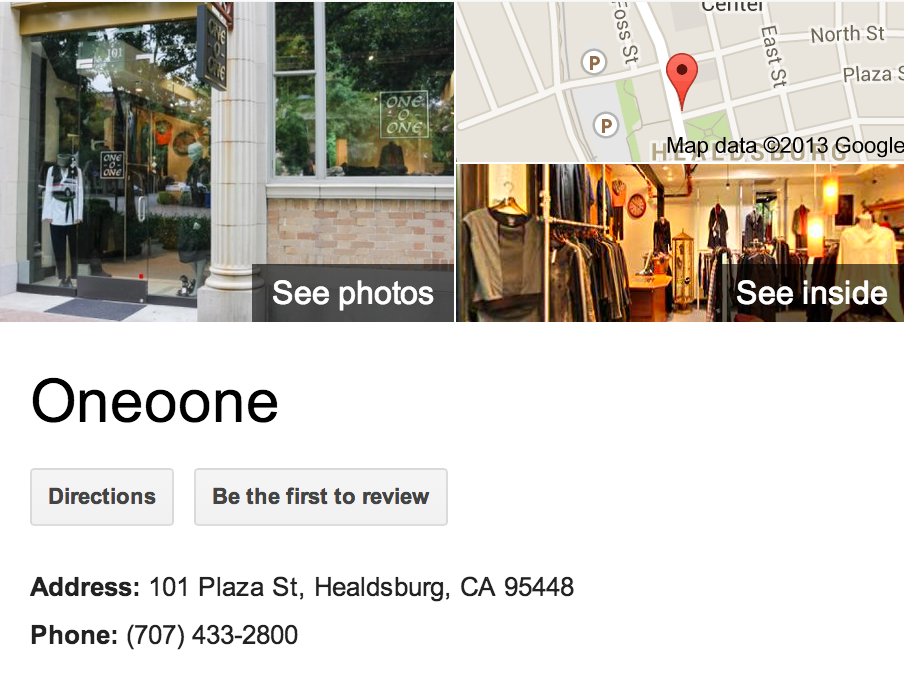 One o One | Google Business View Healdsburg