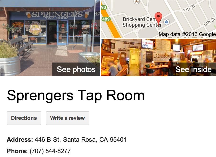 Sprengers Tap Room | Google Business View Santa Rosa