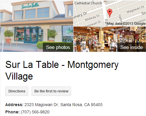 Sur La Table Montgomery Village Google 3d Tour Santa Rosa