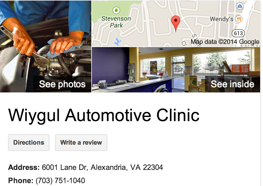Google Business View for an Auto Repair. Look Inside!