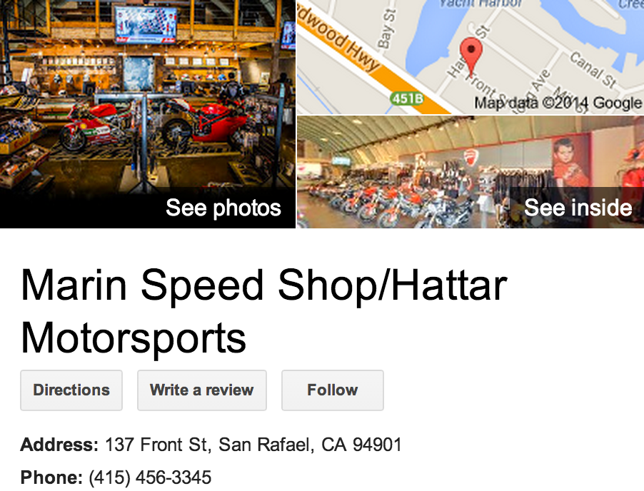Google Business View for a Motorcycle Dealer.  Look Inside!