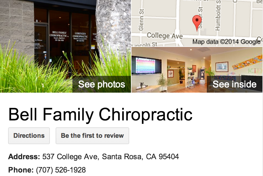 Google Business View for Chiropractor.  Look Inside!