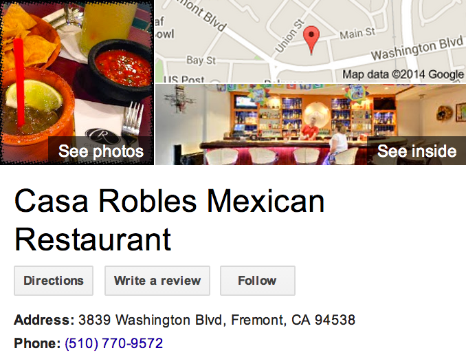 Google Business View for a Mexican Restaurant.  Look Inside!