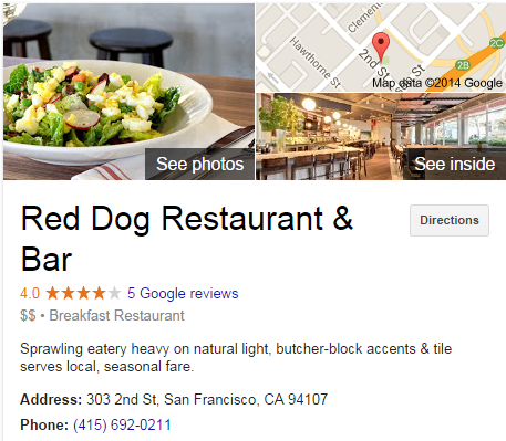 Google Business View for a Breakfast Restaurant. Look Inside!