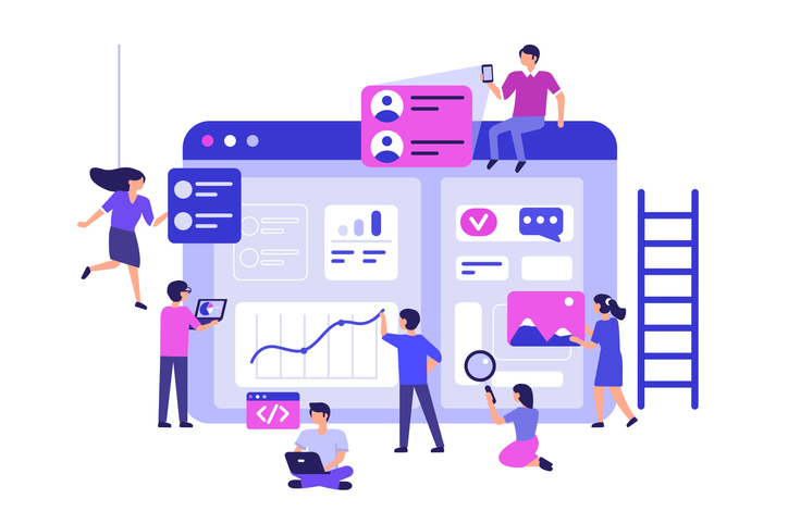 Web Development Building Concept Art
